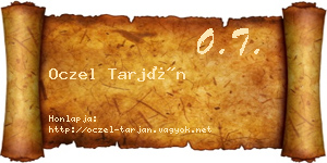 Oczel Tarján névjegykártya